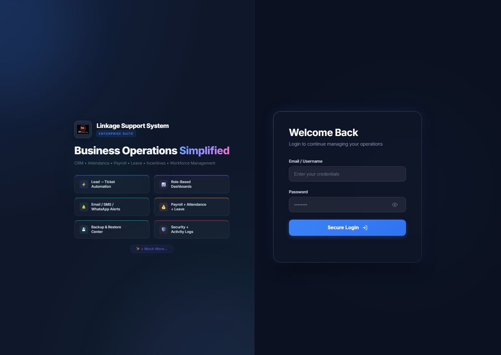 Unified Login Portal